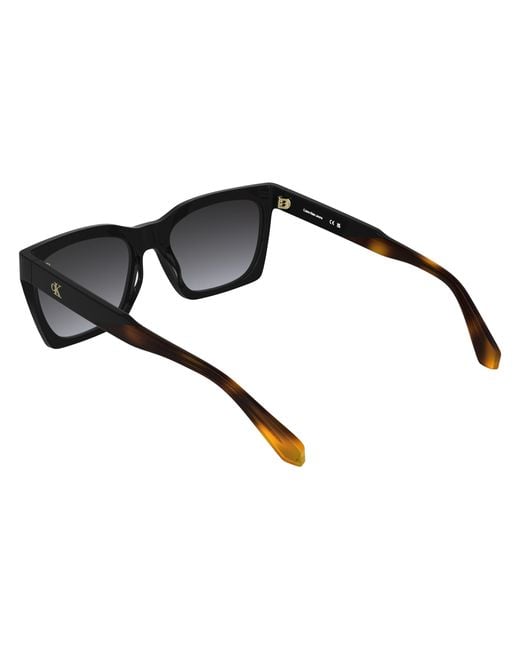 Calvin Klein Black Ckj26606S 001 Sunglasses Acetate Smoke Cat Eye Normal