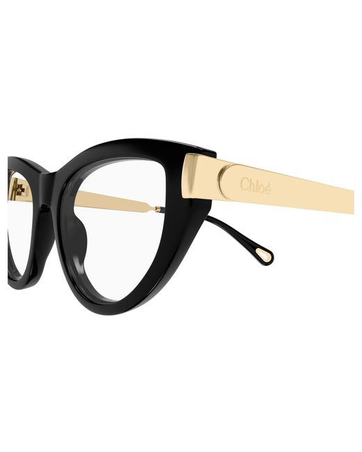 Chloé Black Ch0352O 001 Optical Frames Acetate Transparent Cat Eye