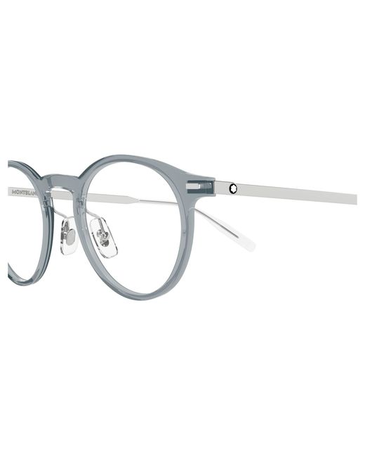 Montblanc Black Mb0426O 003 Optical Frames Injected Transparent Round for men
