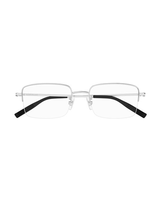 Montblanc Black Mb0313Oa 001 Optical Frames Titanium Transparent Squared for men