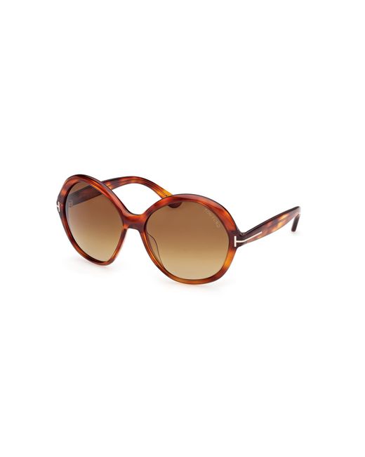Tom Ford Black Ft1282 Annabelle-02 54F Sunglasses Acetate Round Normal