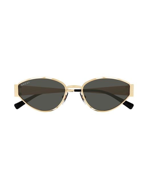 Gucci Black Gg1853S 001 Sunglasses Metal Geometric