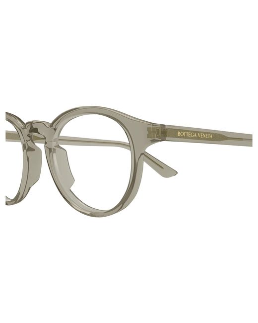 Bottega Veneta Black Bv1420O 003 Optical Frames Acetate Transparent Round for men