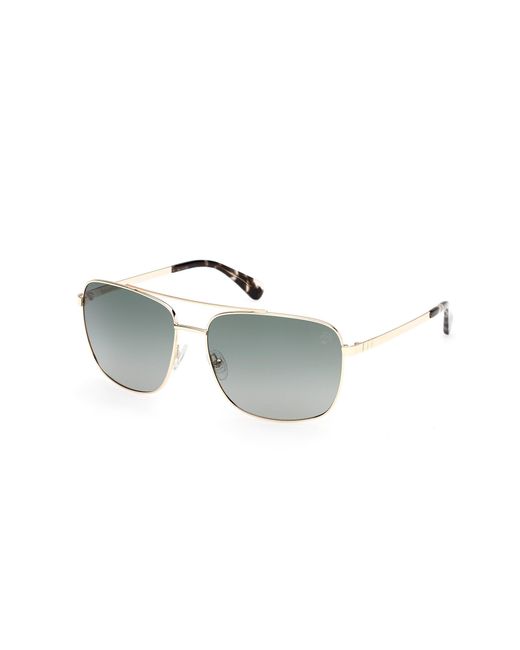 Timberland Black Tb00044 32R Sunglasses Metal Squared Polarized for men