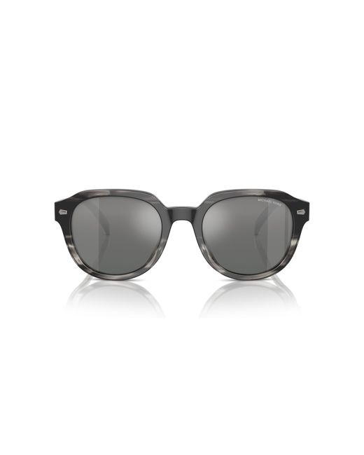 Michael Kors Black Mk2216U Eger 396688 Sunglasses Acetate Round Normal Mirror for men