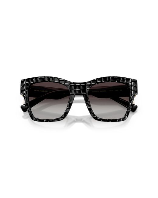 Dolce & Gabbana Black Dg4512 32888G Sunglasses Acetate Squared Normal Shaded