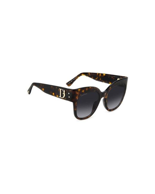DSquared² Black D2 0097/S 086/9O Sunglasses Plastic Round Shaded