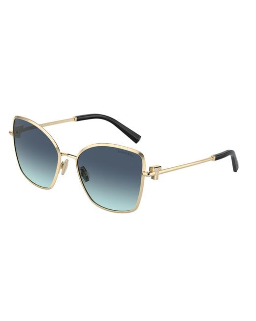 Tiffany & Co Black Tf3102B 62029S Sunglasses Metal Butterfly Normal Shaded