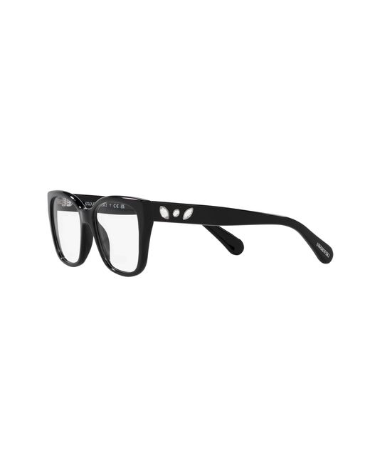 Swarovski Black Sk2008 1001 Optical Frames Acetate Transparent Geometric Normal