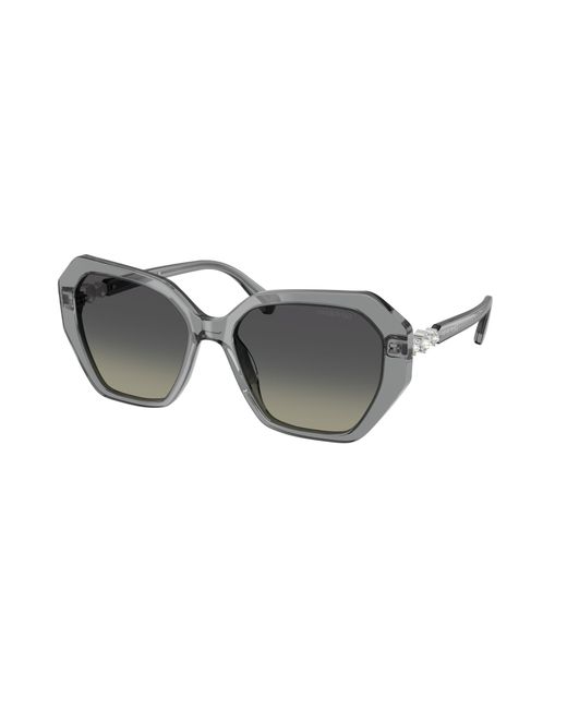 Swarovski Black Sk6017 106211 Sunglasses Acetate Geometric Normal Nuanced