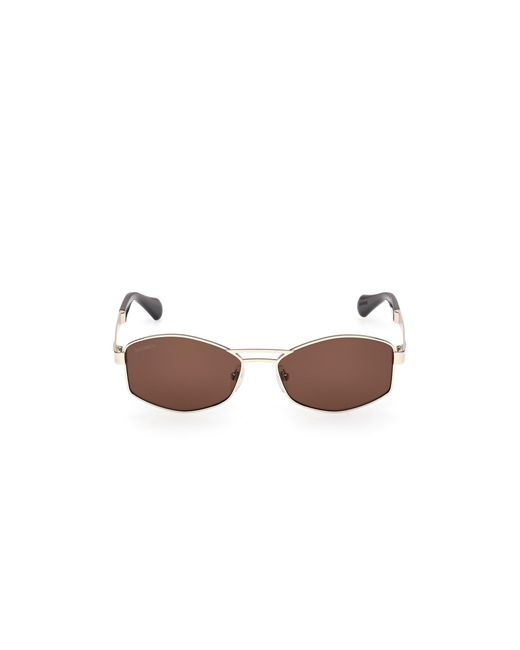 MAX&Co. Black Mo0139 32E Sunglasses Metal Geometric Normal