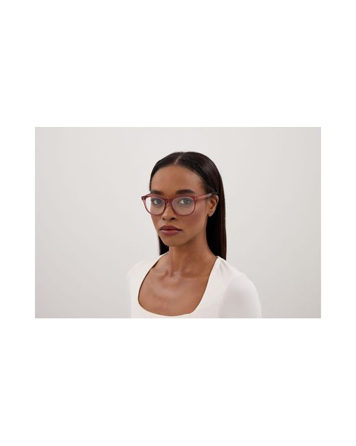 McQueen Black Am0568O 011 Optical Frames Acetate Transparent Cat Eye