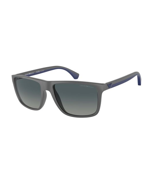 Emporio Armani Black Ea4033 50604U Sunglasses Injected Squared Polarized Shaded for men