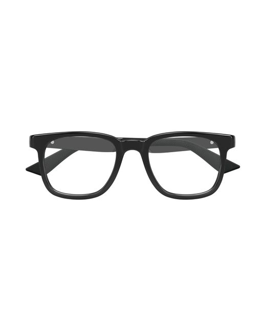 Montblanc Black Mb0434O 002 Optical Frames Injected Transparent Squared for men
