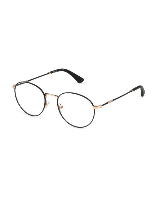 Police Black Vplp07 Origins Lite 25 302 Optical Frames Metal Pantos for men