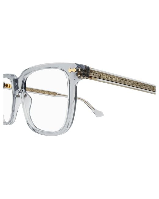 Gucci Black Gg0737O 010 Optical Frames Acetate Transparent Squared for men