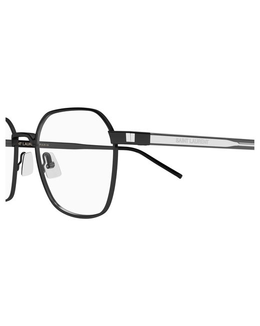 Saint Laurent Black Sl 883 004 Optical Frames Metal Transparent Round
