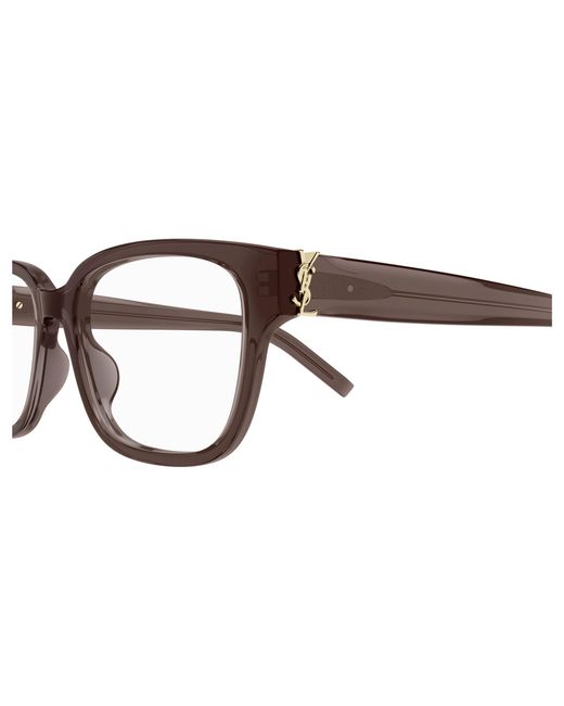 Saint Laurent Black Sl M150 005 Optical Frames Acetate Transparent Squared
