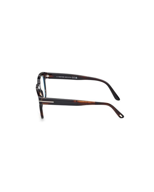 Tom Ford Black Ft5542-B 55A Optical Frames Acetate Round Normal for men