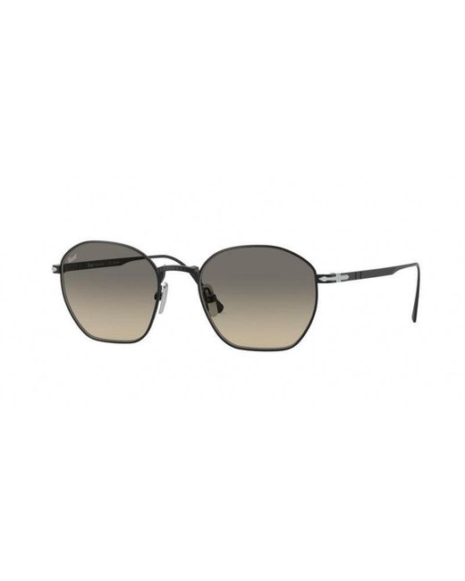Persol Black Po5004St 800432 Sunglasses Titanium Geometric Normal Nuanced