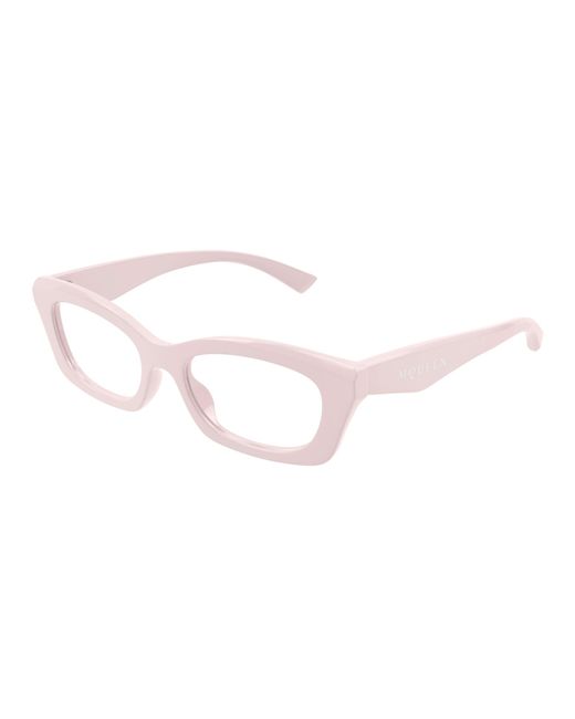 McQueen Black Am0474O 005 Optical Frames Acetate Transparent Squared