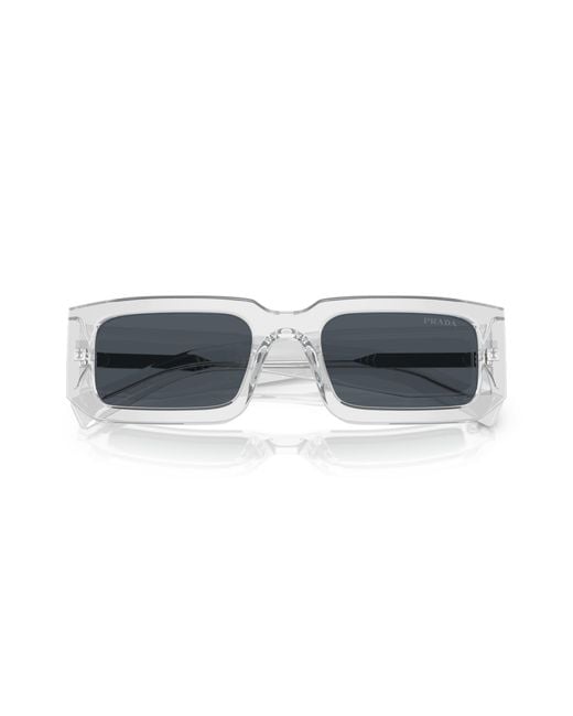 Prada Black Pr 06Ys 12R09T Sunglasses Acetate Squared Normal for men