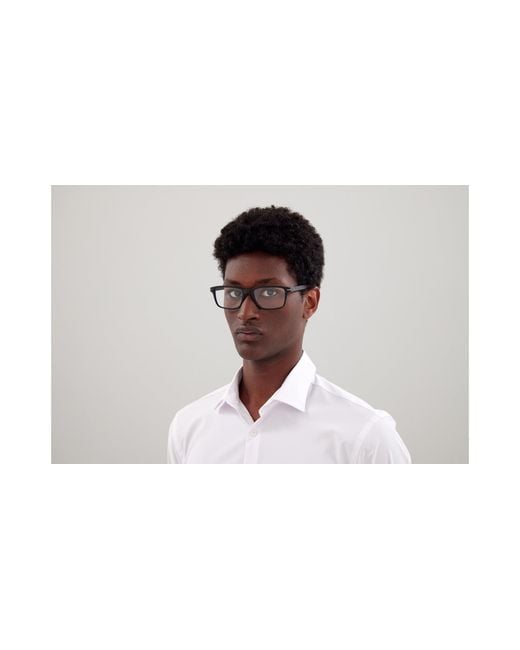 Montblanc Black Mb0333O 001 Optical Frames Acetate Transparent Squared for men