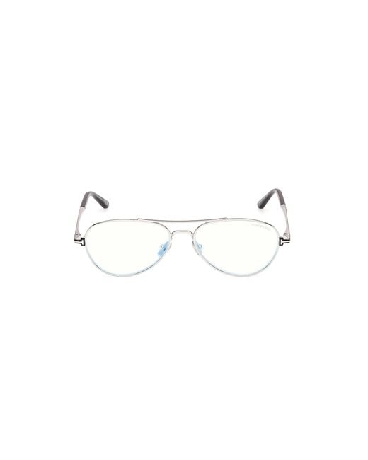 Tom Ford Black Ft6128-B 016 Optical Frames Metal Pilot Normal for men