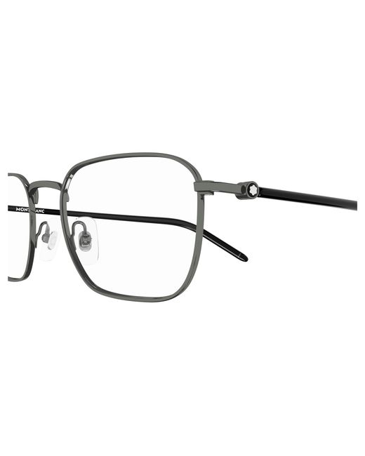 Montblanc Black Mb0369O 002 Optical Frames Metal Transparent Squared for men