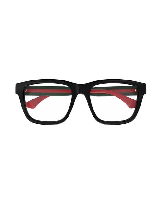 Gucci Black Gg1870O 005 Optical Frames Acetate Transparent Squared for men