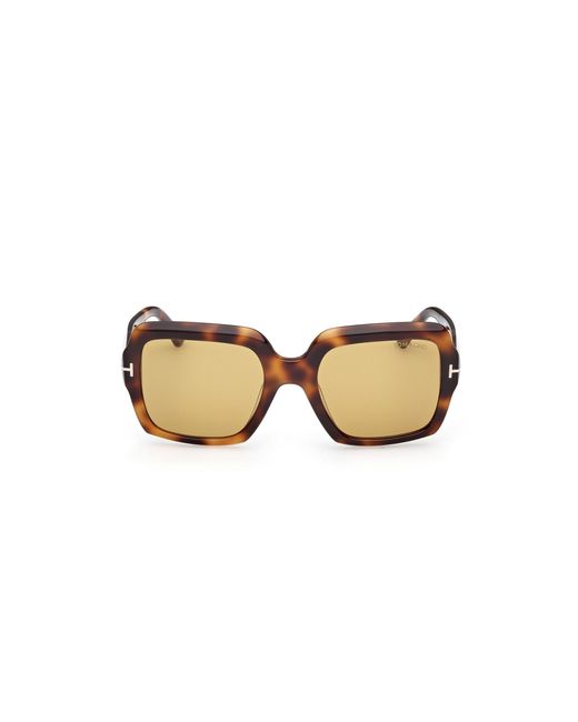 Tom Ford Black Ft1082 Kaya 53E Sunglasses Acetate Squared Normal