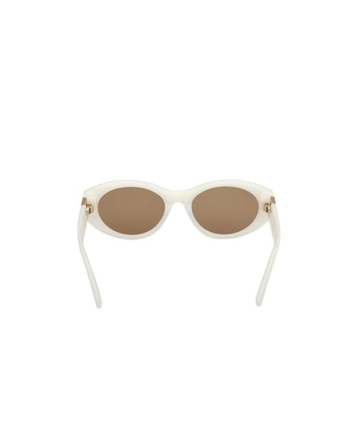 MAX&Co. White Mo0123 25J Sunglasses Acetate Round Normal