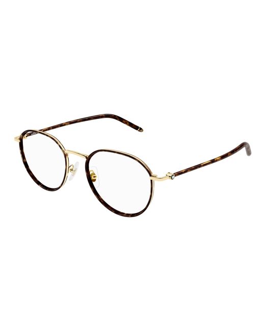 Montblanc Black Mb0342Oa 002 Optical Frames Metal Transparent Round for men