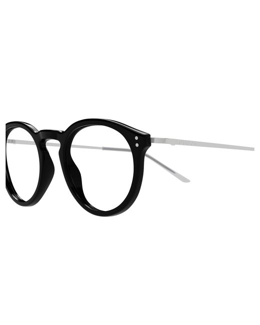 Gucci Black Gg1710O 001 Optical Frames Acetate Transparent Round for men