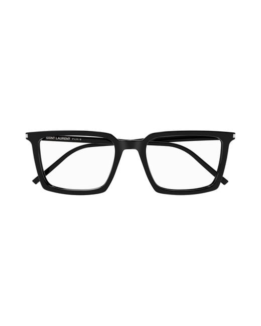 Saint Laurent Black Sl 624 001 Optical Frames Acetate Transparent Squared