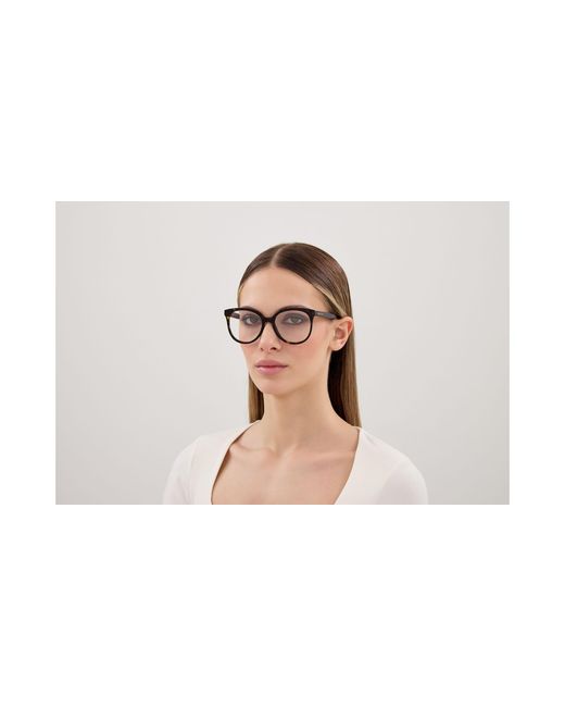 McQueen Black Am0540O 002 Optical Frames Acetate Transparent Cat Eye