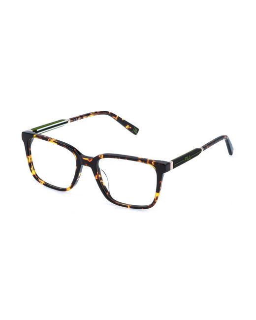 Fila Black Vfia95 0Z62 Optical Frames Acetate Squared for men