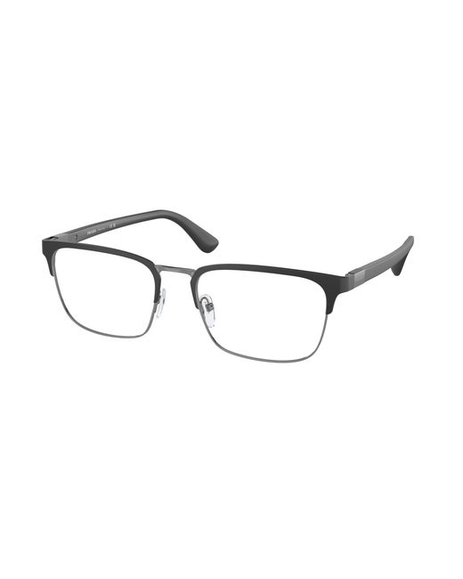 Prada Black Pr 54Tv Heritage 1Bo1O1 Optical Frames Metal Squared Normal for men