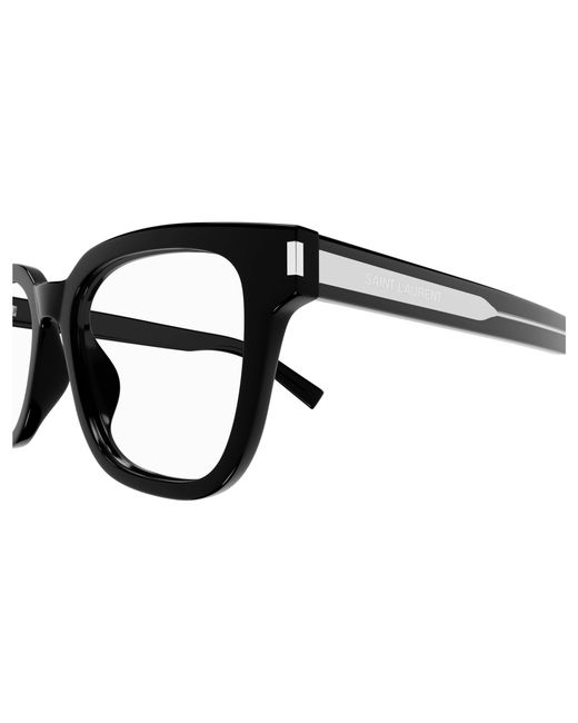 Saint Laurent Black Sl 711 Opt 001 Optical Frames Acetate Transparent Squared for men