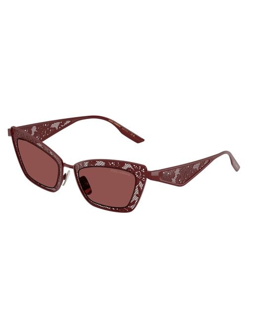 Dolce & Gabbana Black Dg2311 131975 Sunglasses Steel Cat Eye Normal
