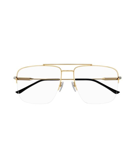 Gucci Black Gg1415O 001 Optical Frames Metal Transparent Pilot