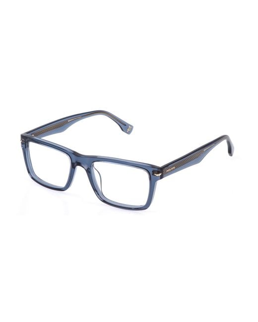 Police Black Vplq64 Champ 11 04Al Optical Frames Acetate Squared for men