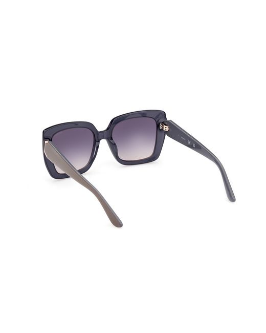 Guess Black Gu7889 20B Sunglasses Acetate Smoke Squared Normal Shaded