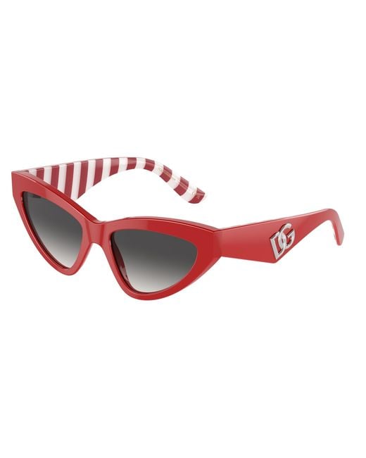 Dolce & Gabbana Black Dg4439 30888G Sunglasses Acetate Cat Eye Normal Shaded