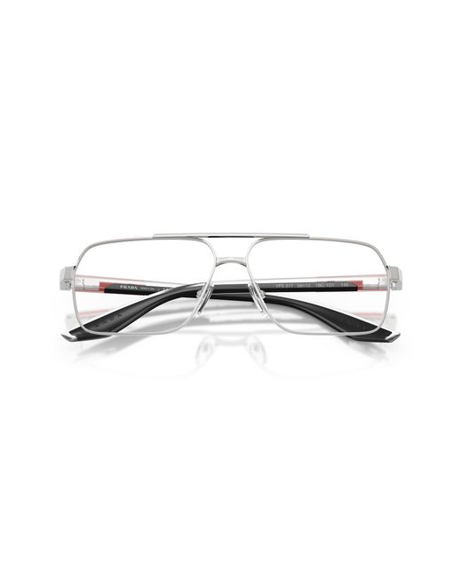 Prada Linea Rossa Black Ps 51Tv 1Bc1O1 Optical Frames Metal Transparent Squared Normal for men