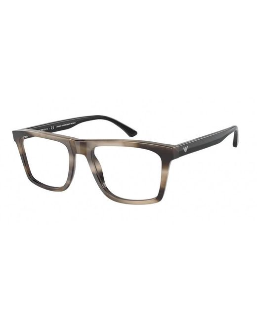 Emporio Armani Black Ea3185 5877 Optical Frames Plastic Squared for men