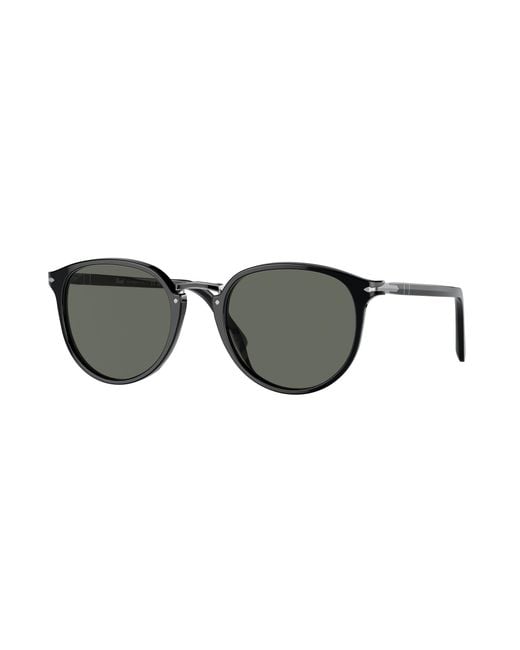 Persol Black Po3210S 95/31 Sunglasses Acetate Round Normal for men