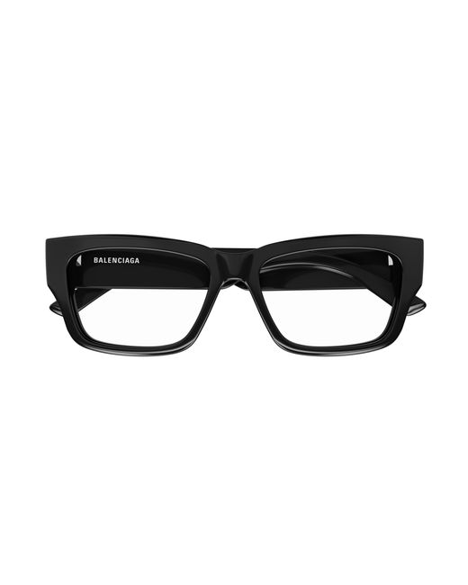 Balenciaga Black Bb0376O 001 Optical Frames Acetate Transparent Squared for men