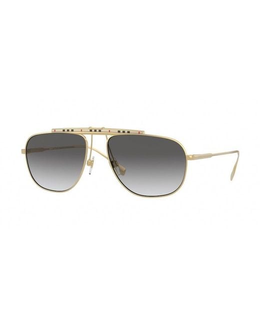 Burberry Black Be3121 101711 Sunglasses Metal Pilot Nuanced for men