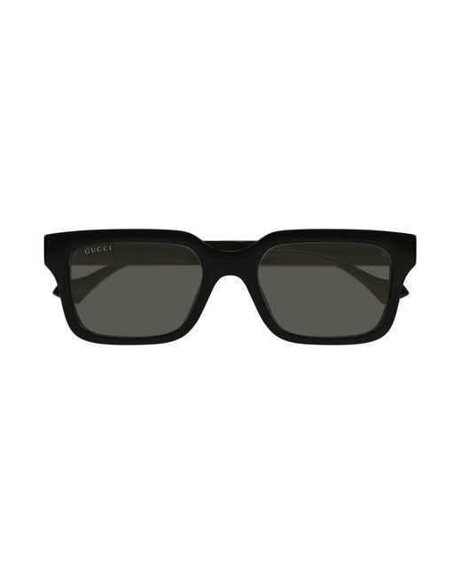 Gucci Black Gg1732Sk 001 Sunglasses Injected Squared for men